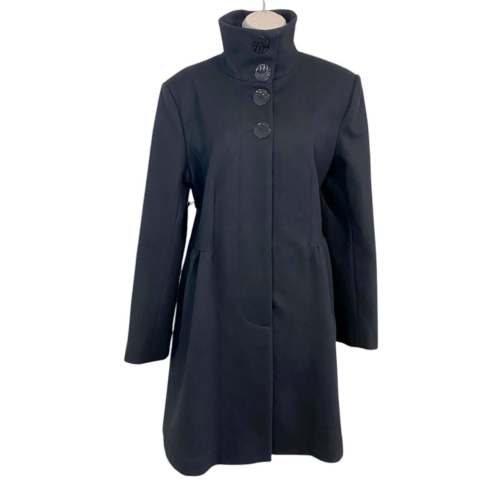 Katherine Barclay - Black Wool Blend Pea Coat - Picture 3 of 14